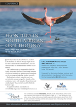 Frontiers in South African Ornithology: Conference Announcement and call for paper/poster titles and abstracts