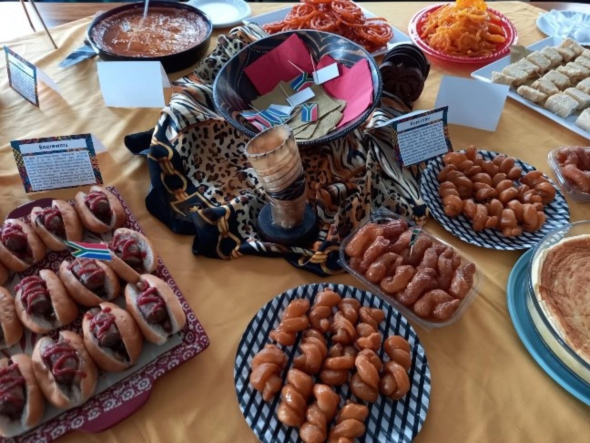 Melktert, samoosas, Indian sweet meats