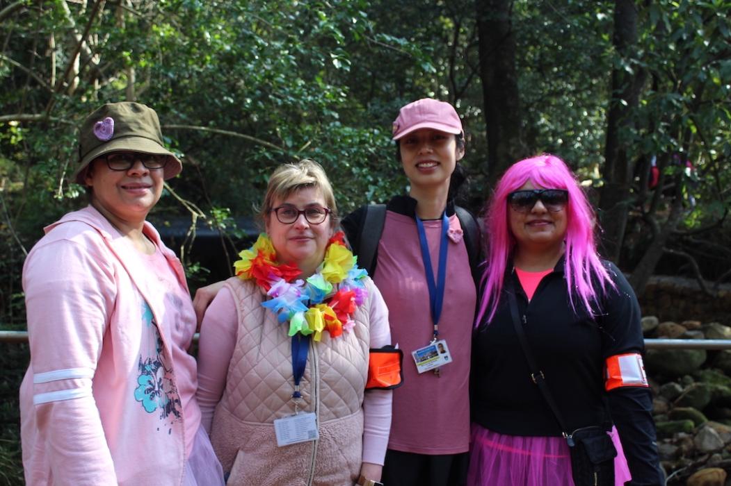 Organisers and First Aiders of the Women’s Month Fun Walk from L-R: Dr Dalielah Jappie, Dr Sophie Rees-Jones, Ms Laa-iqa Rylands and Dr Roxanne Mohunlal