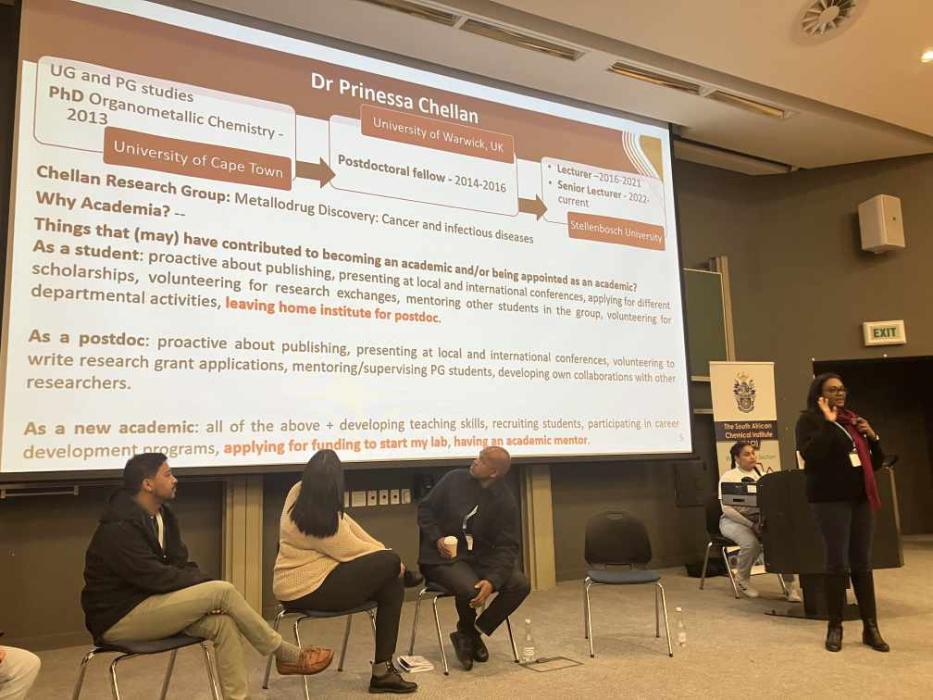 Dr Prinessa Chellan – SU Lecturer    Dr Chellan’s presentation lists factors that have contributed to her becoming an academic and emphasizes on the importance of seizing each and every opportunity that comes your way 
