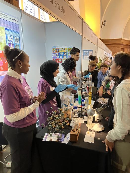 Chemistry exhibition table at UCT Open Day