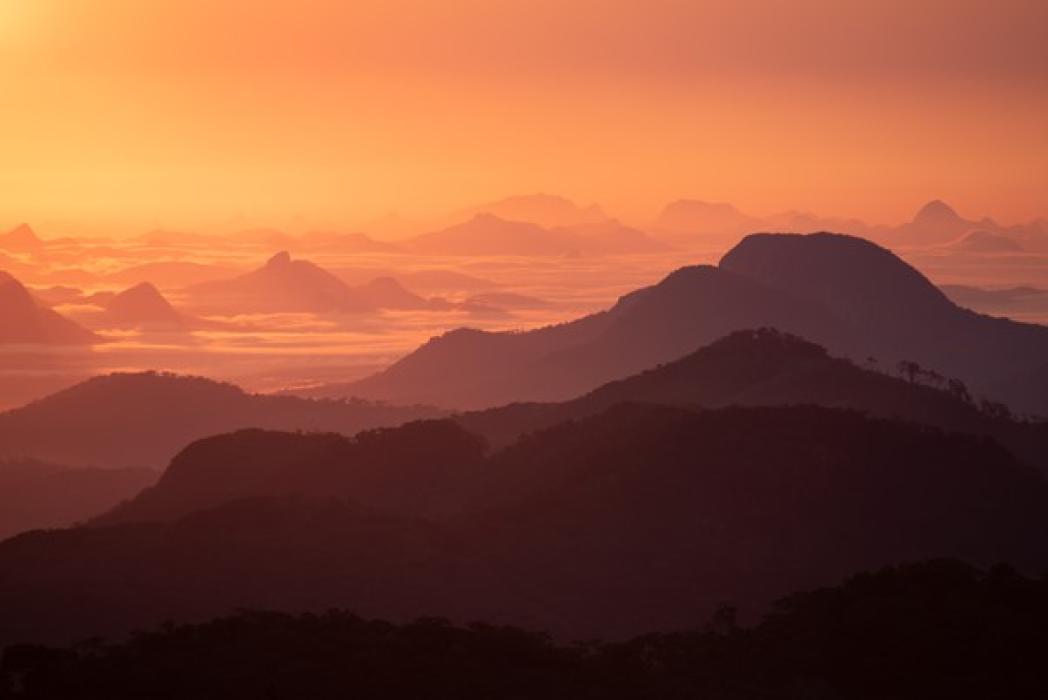 Sunset on Mount Mabu in Mozambique