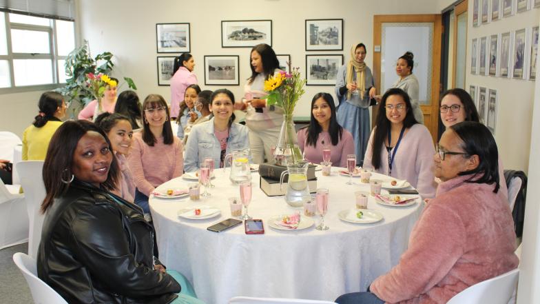 Women attending brunch