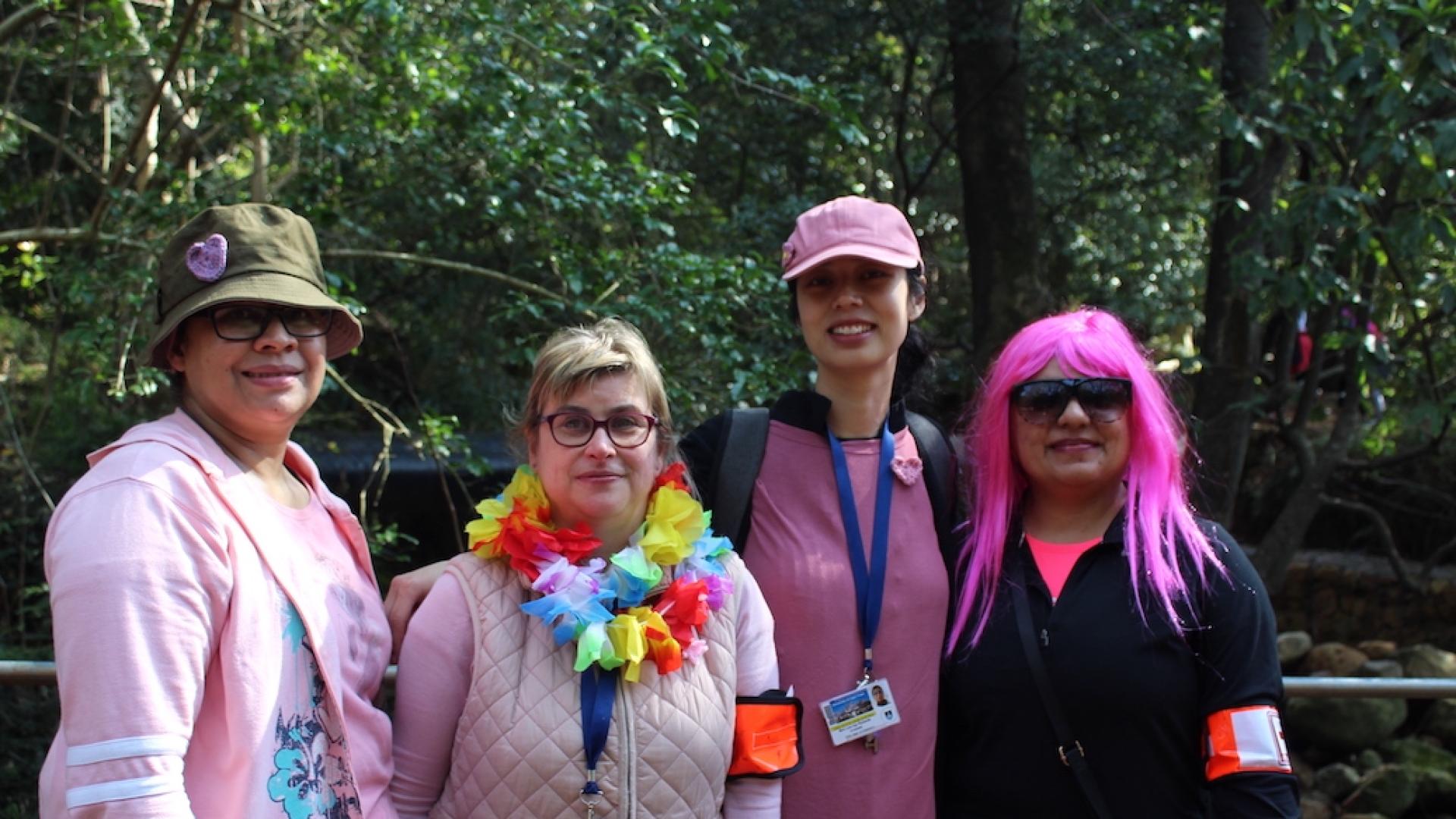 Organisers and First Aiders of the Women’s Month Fun Walk from L-R: Dr Dalielah Jappie, Dr Sophie Rees-Jones, Ms Laa-iqa Rylands and Dr Roxanne Mohunlal