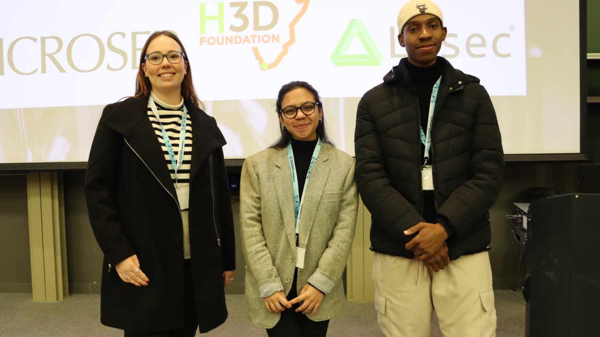 Masters Oral Presenters: Sarah Scott (SU); Ammaarah Kamaldien (UWC) and Jordan Ncube (UWC) 