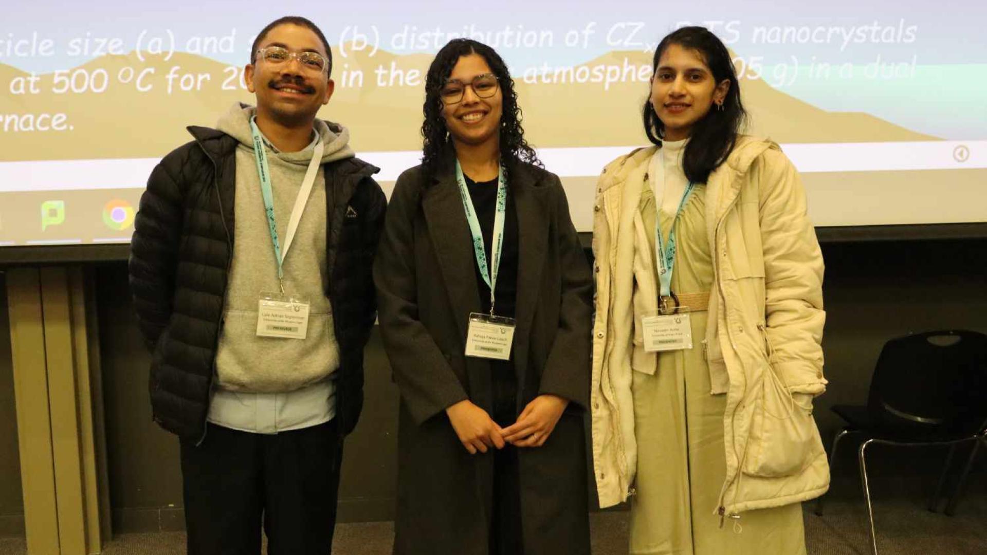 PhD Oral Presenters: Lyle A. September (UWC); Ashiqa Fakier-Lesch (UWC) and Nirvashi Autar (UCT) 