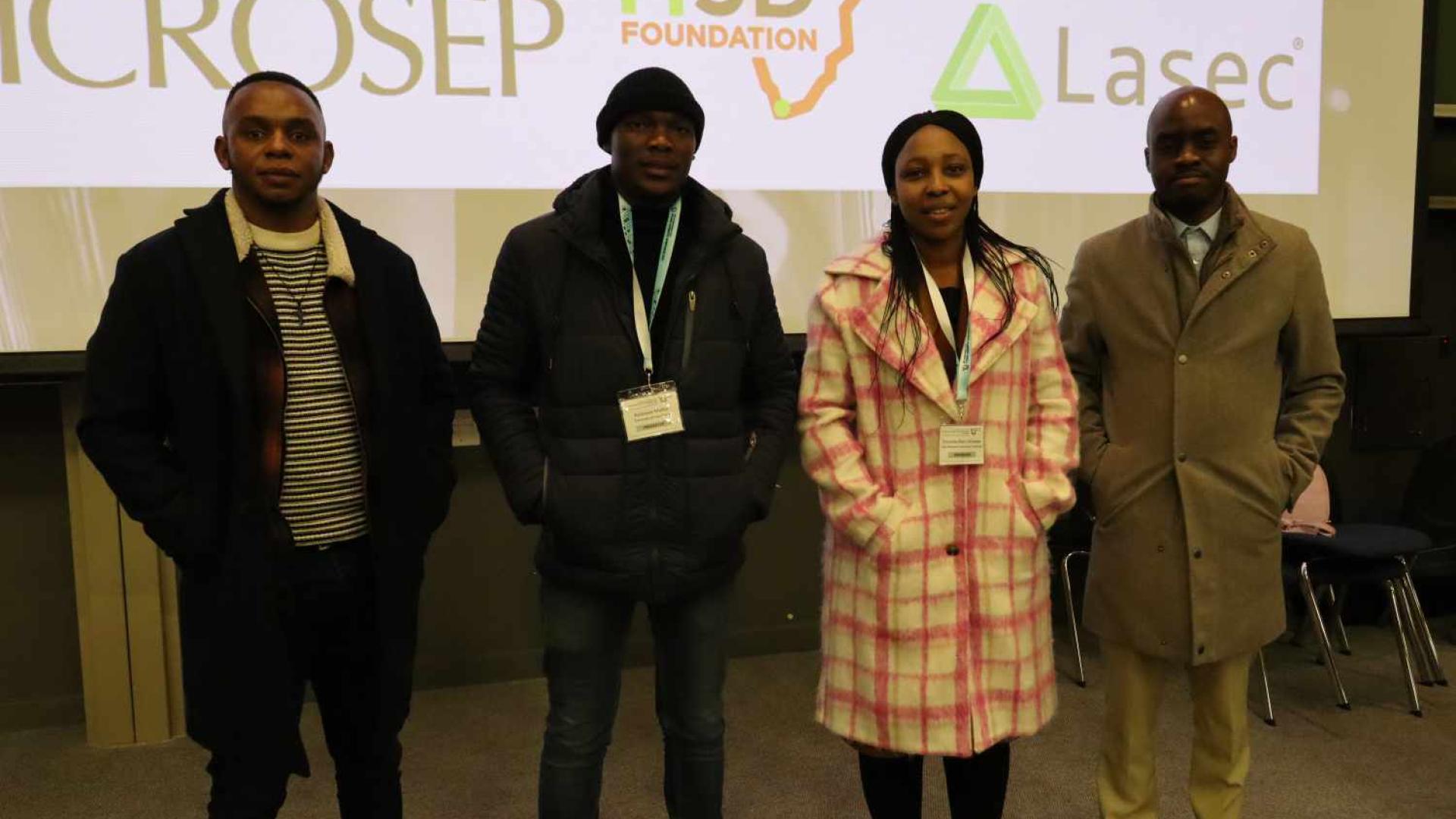 PhD Oral Presenters: Thando Juqu (UWC); Andisiwe Mafika (UCT); Omotola M. Afuwape (CPUT) and Leonard R. Sithi (UWC) 