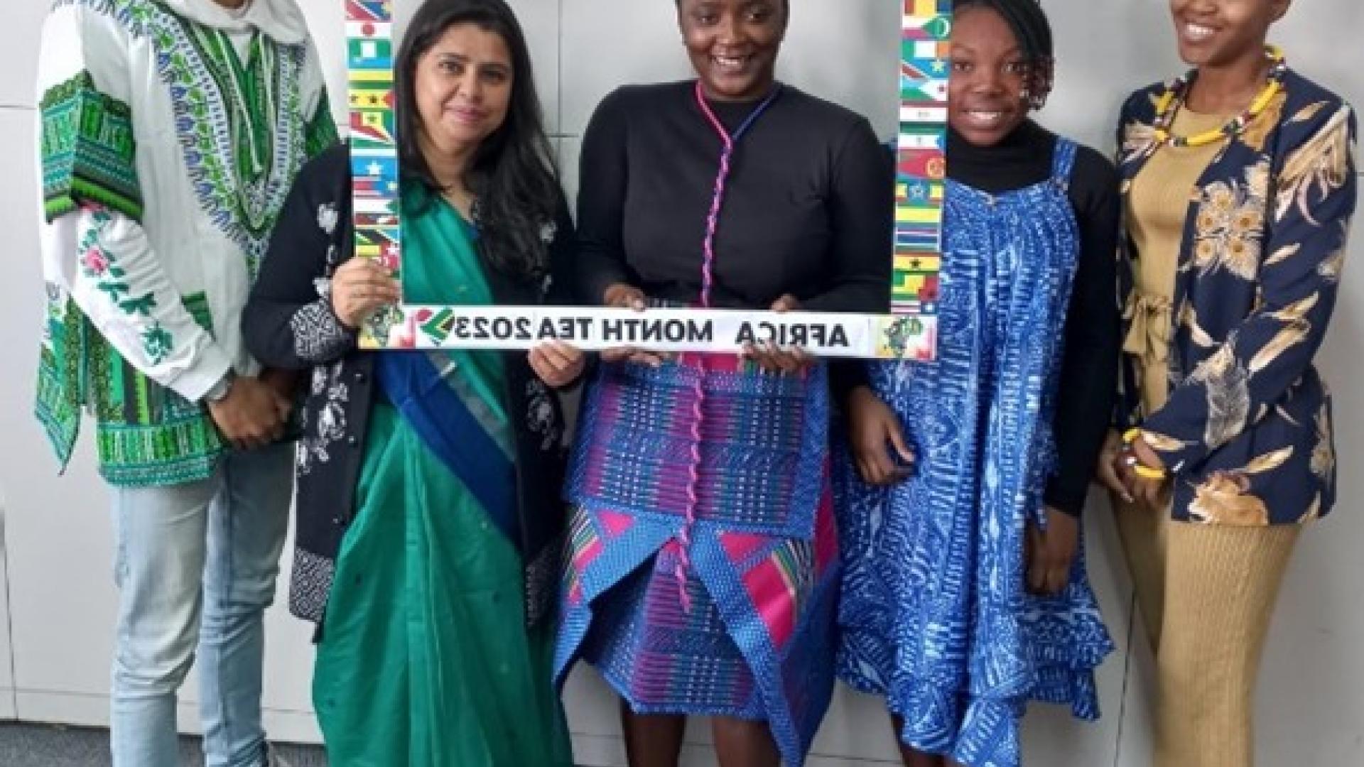 Chemistry Postgraduate students all dressed up to Celebrate Africa Month