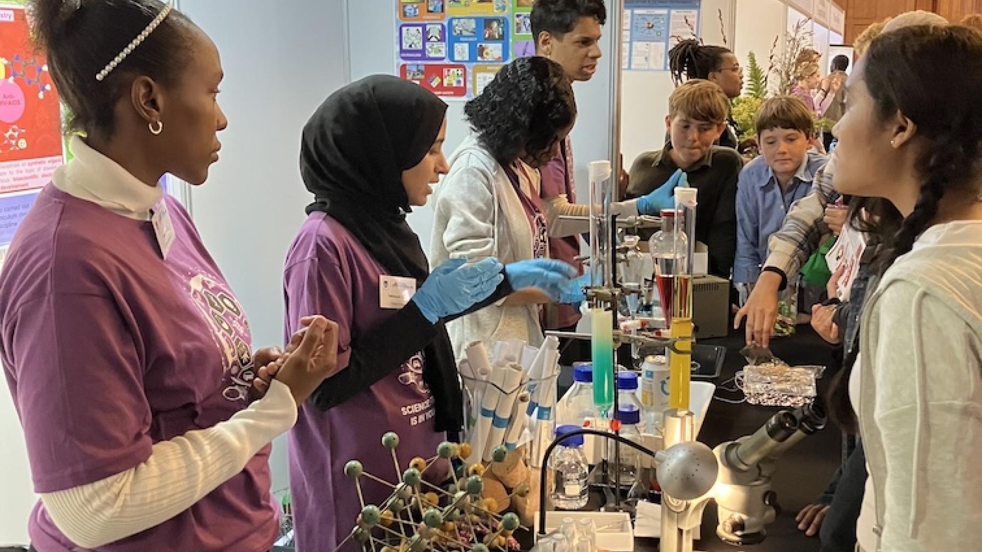 Chemistry exhibition table at UCT Open Day