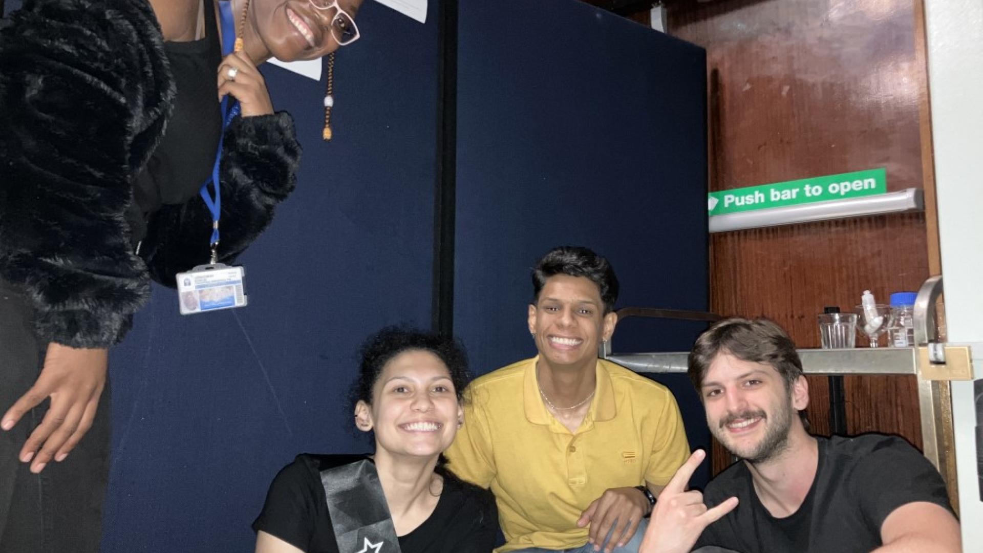 Backstage: Cristabel, Leah, Jarid and Joseph