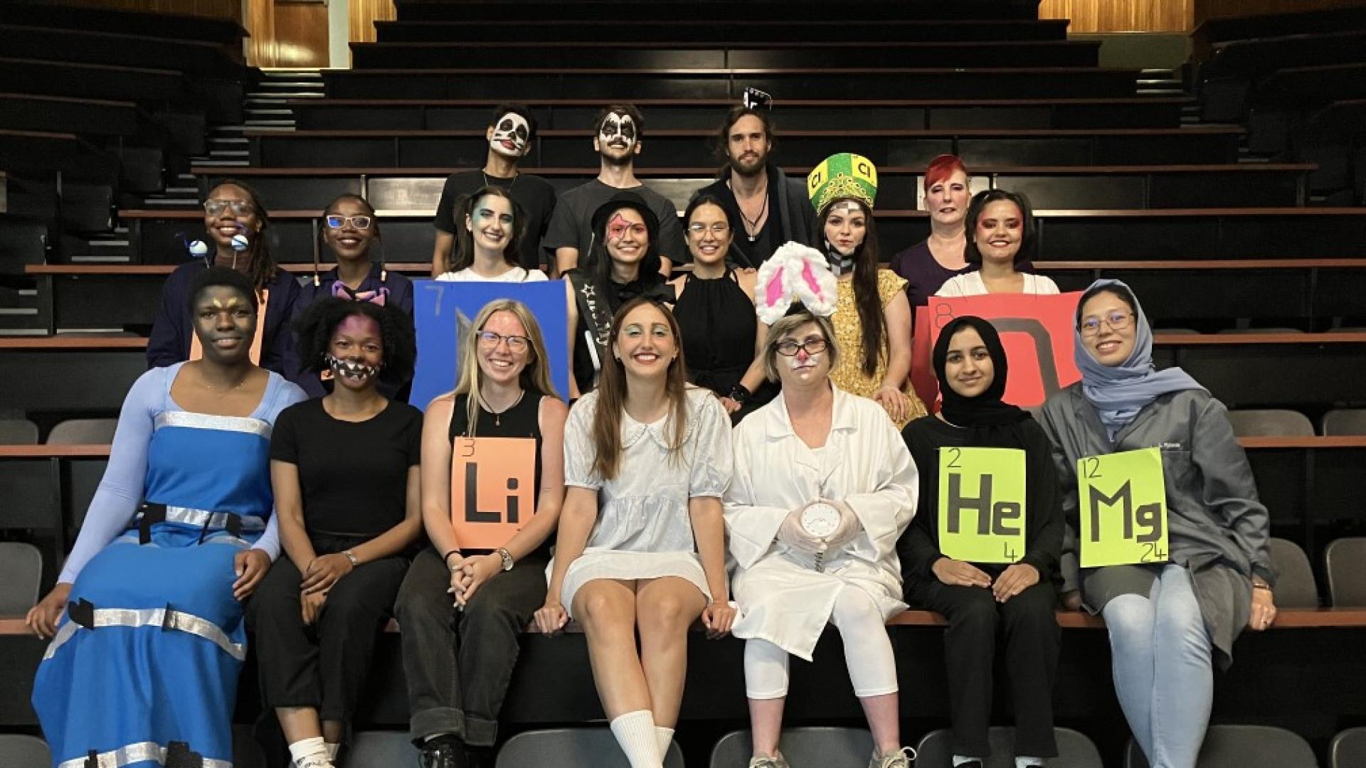 The cast and backstage crew