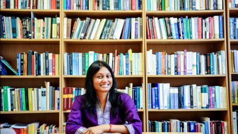Sheetal in library