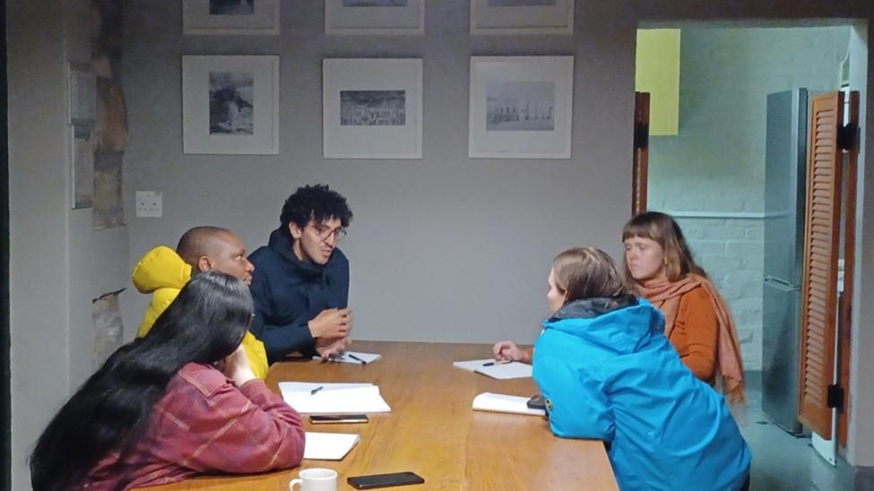 Group of students design an imaginary interdisciplinary team
