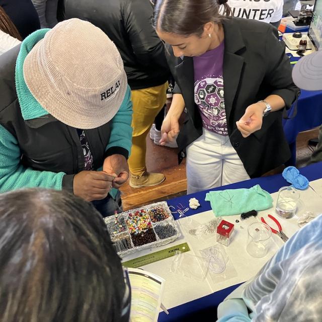 Learners enjoying the chemistry experiments at UCT Open Day
