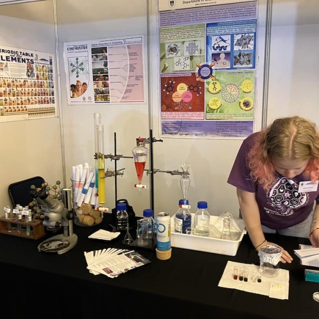 Chemistry exhibition table at UCT Open Day