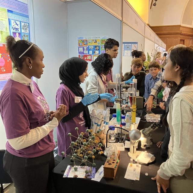 Chemistry exhibition table at UCT Open Day