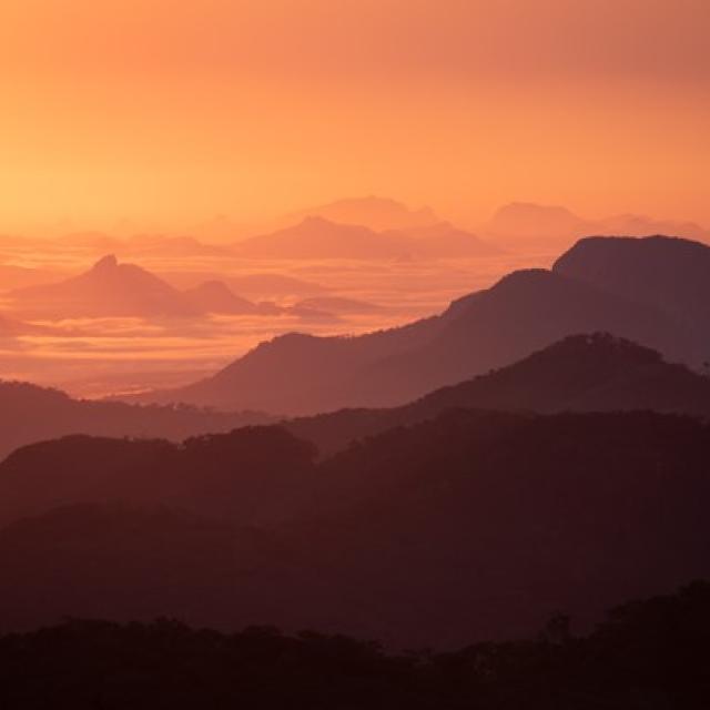 Sunset on Mount Mabu in Mozambique