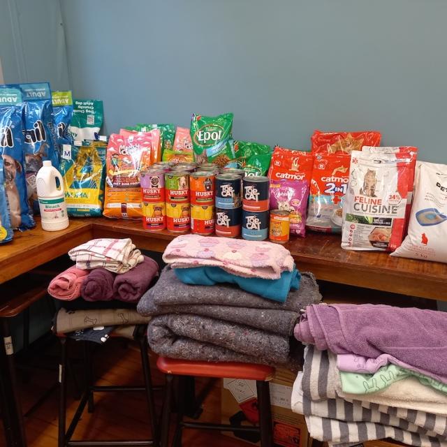 Food and blankets donated by UCT chemistry department