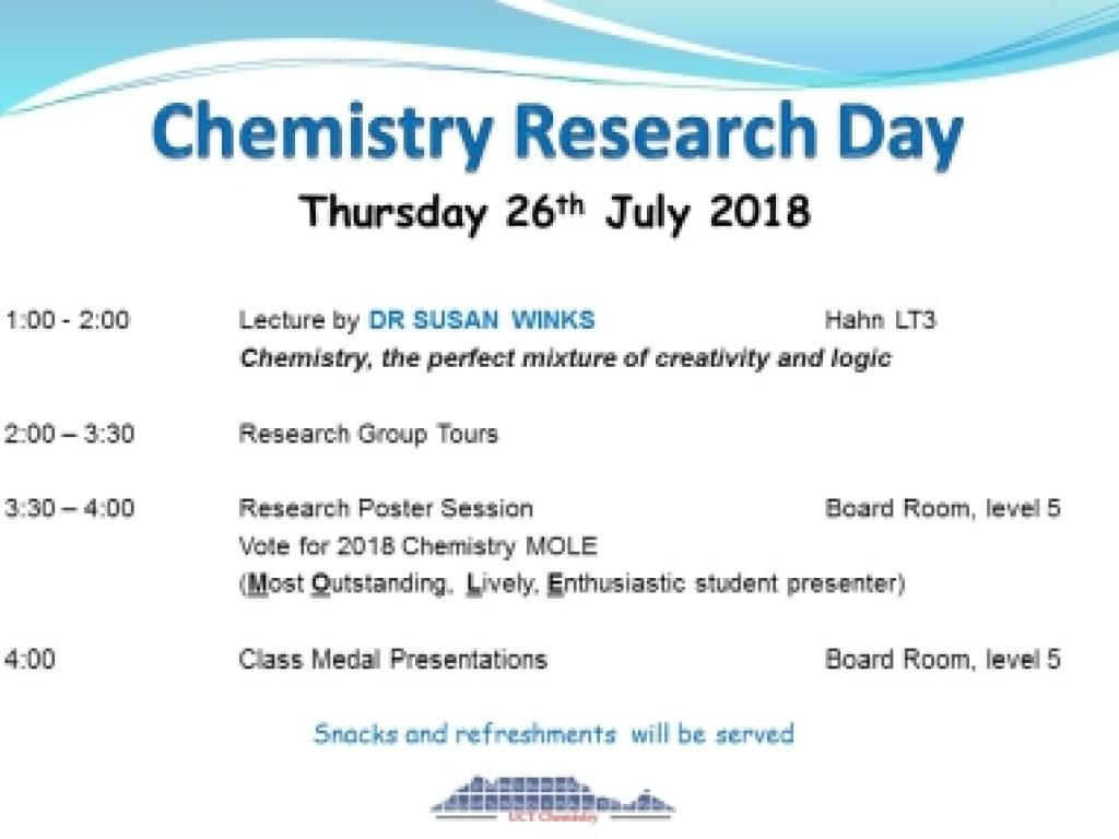 Chemistry Research Day - 2018 Chemistry Research Day - 2018