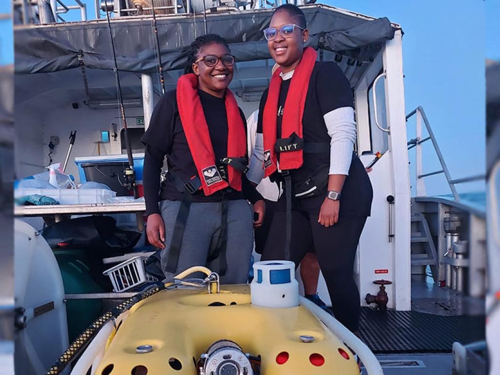 Two PhD students on cruise