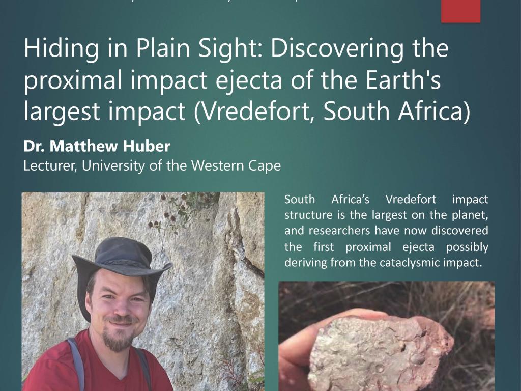 Dr Mathew Huber Seminar poster