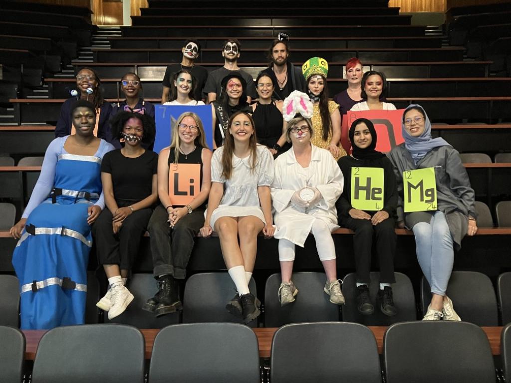 The cast and backstage crew