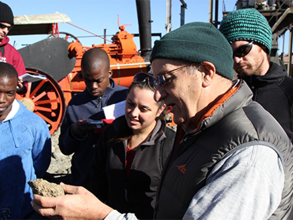 John Gurney with students