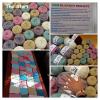 knitting wool and woolen patches